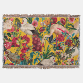 BLOMMIGT OCH FÅGLAR XVIII FILT