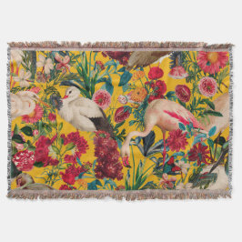 BLOMMIGT OCH FÅGLAR XVIII FILT