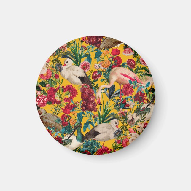 BLOMMIGT OCH FÅGLAR XVIII MAGNET (Framsidan)