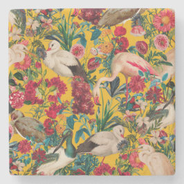 BLOMMIGT OCH FÅGLAR XVIII STENUNDERLÄGG