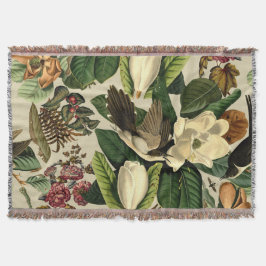 Blommigt och fåglar Xxi-ii Filt