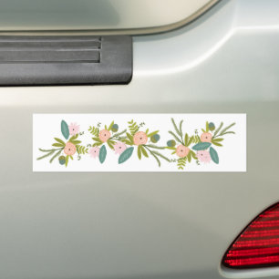Blommigt och fauna bildekal