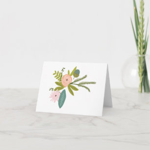 Blommigt och fauna Boho Tack Kort