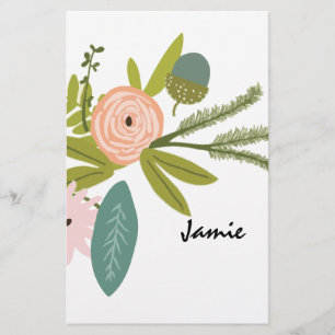 Blommigt och fauna brevpapper