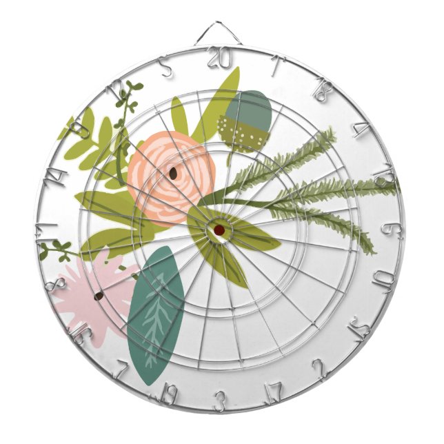 Blommigt och fauna piltavla (Framsidan)
