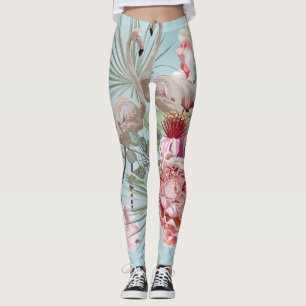 Blommigt och Flamingo för nya Eleganter Leggings