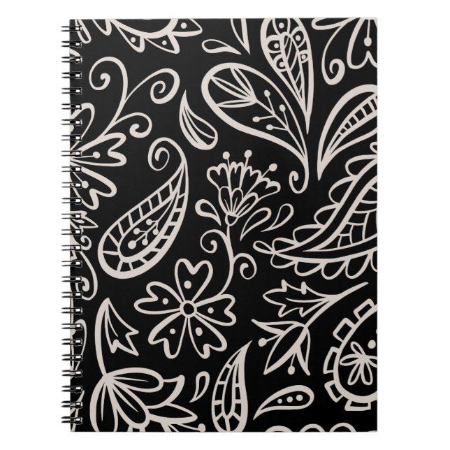 Blommigt och glamm, sömlös Mönster, modern cute Anteckningsbok (Framsidan)