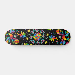 Blommigt och glöd, sömlös Mönster-sommar Mini Skateboard Bräda 18,5 Cm