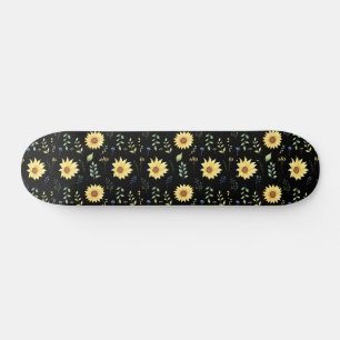 Blommigt och glöd, sömlös Mönster Vår Mini Skateboard Bräda 18,5 Cm