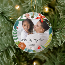 Blommigt och Gräs utandning | Fullt Photo | Helgda Julgransprydnad Keramik