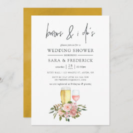 Blommigt  och Guld brinner innan jag gör det Inbjudningar