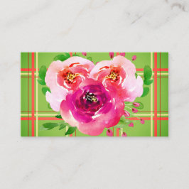 Blommigt och inramning visitkort