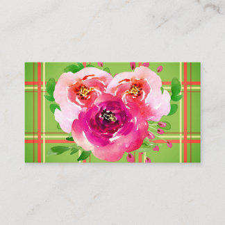 Blommigt och inramning visitkort