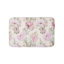 Blommigt och löv för målarfärg i sömlöst mönster badrumsmatta