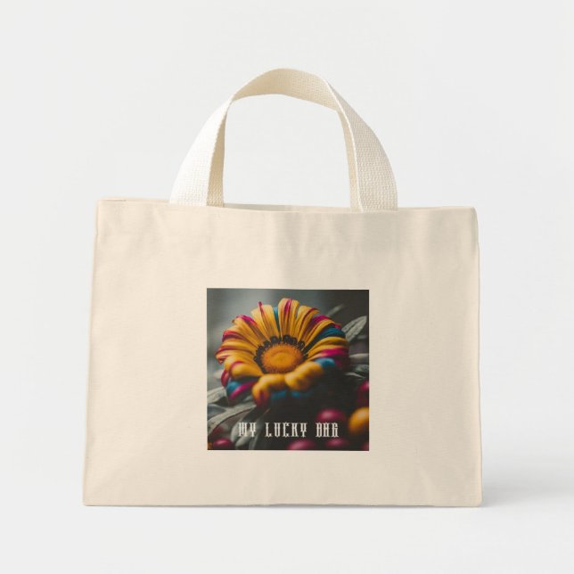 Blommigt och Lucky Charm Design Mini Tygkasse (Framsidan)