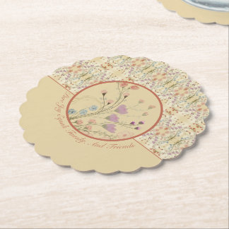 Blommigt- och Mönster-utformning Underlägg Papper