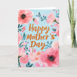 Blommigt och Mors dag helgdag Helgkort
