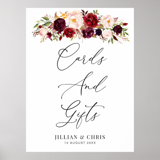 blommigt- och presentkort för   poster (Framsidan)