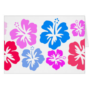 Blommigt och rosa hälsningskort