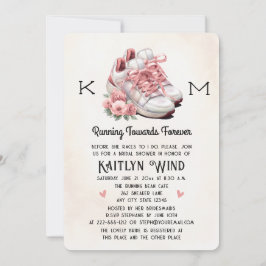 Blommigt och Sneakers Springer Möhippa Inbjudningar