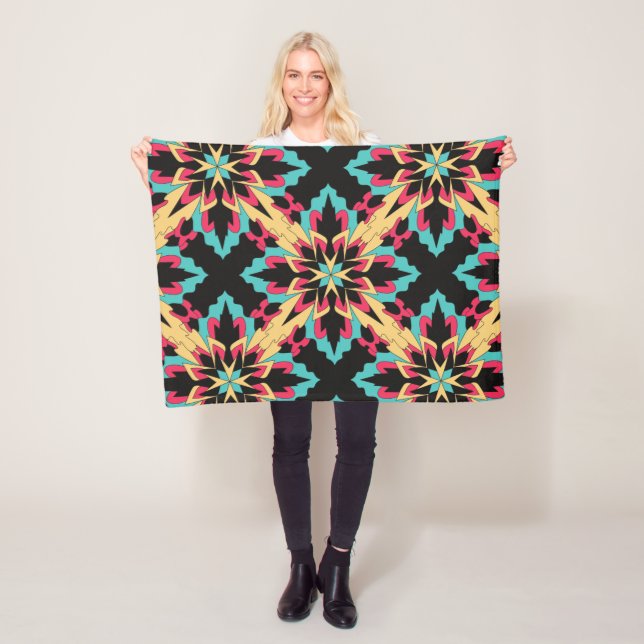 Blommigt och sömlös Mode Cute Fleecefilt (På plats)