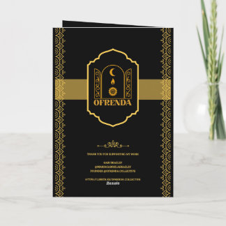 "Blommigt Offering" - Botaniskt handstöd och blomm Kort