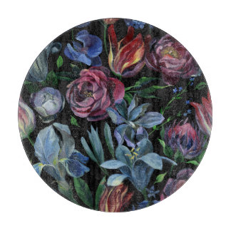 Blommigt Oil Pastel: Sömlös Mönster