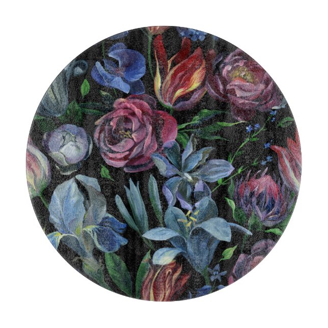 Blommigt Oil Pastel: Sömlös Mönster (Framsidan)