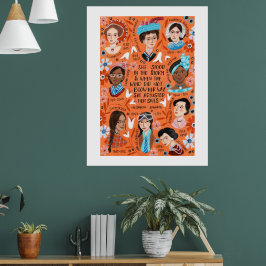 Blommigt om internationell kvinnodagshistorik poster