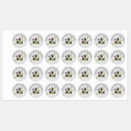 Blommigt om söt som gjorts av etiketter från Järn-