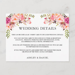 Blommigt om vattenfärgsinformation för Rosa  Bröll Vykort