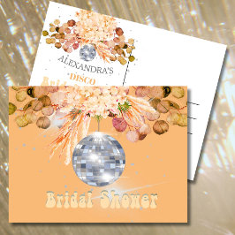 Blommigt Orange Disco Boll Möhippa Vykort