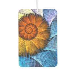 Blommigt Orange Gult Blue Abstrakt Art