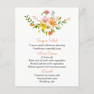 Blommigt Orange Menu Lily Flowers - Rosa Gult