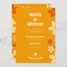 Blommigt Orange Modern Chic