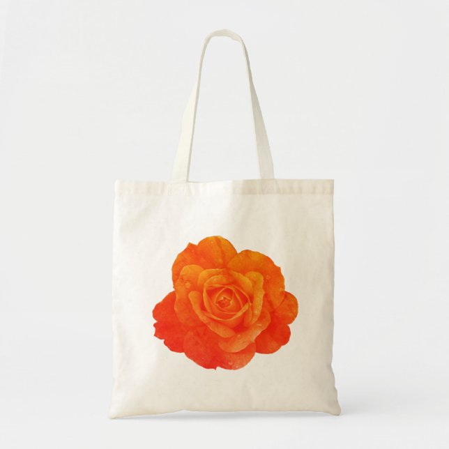Blommigt Orange Ro Bridesmaid Gift Favor Bröllop Tygkasse (Framsidan)