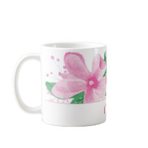 Blommigt Orchid Rosa Monogram