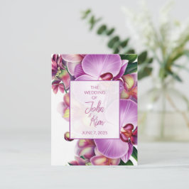 Blommigt Orchids Bröllop OSA Kort