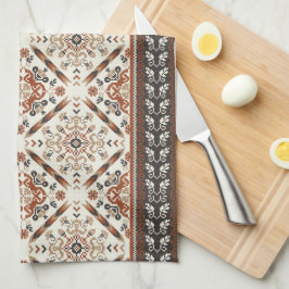 Blommigt Oriental Ethnic Mönster Kökshandduk