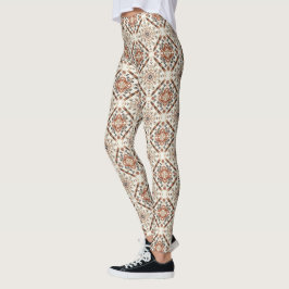 Blommigt Oriental Ethnic Mönster Leggings