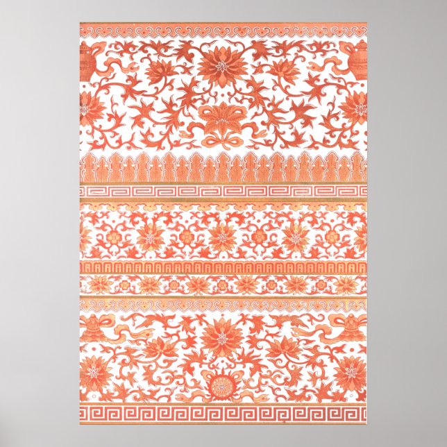Blommigt Ornament Asian Stil Poster av Owen Jones (Framsidan)