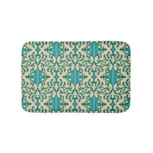 Blommigt Ornament: Fashionable Modern Seamless Badrumsmatta