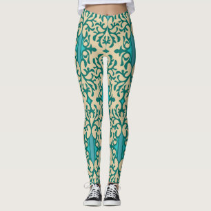 Blommigt Ornament: Fashionable Modern Seamless Leggings