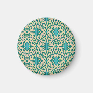 Blommigt Ornament: Fashionable Modern Seamless Magnet
