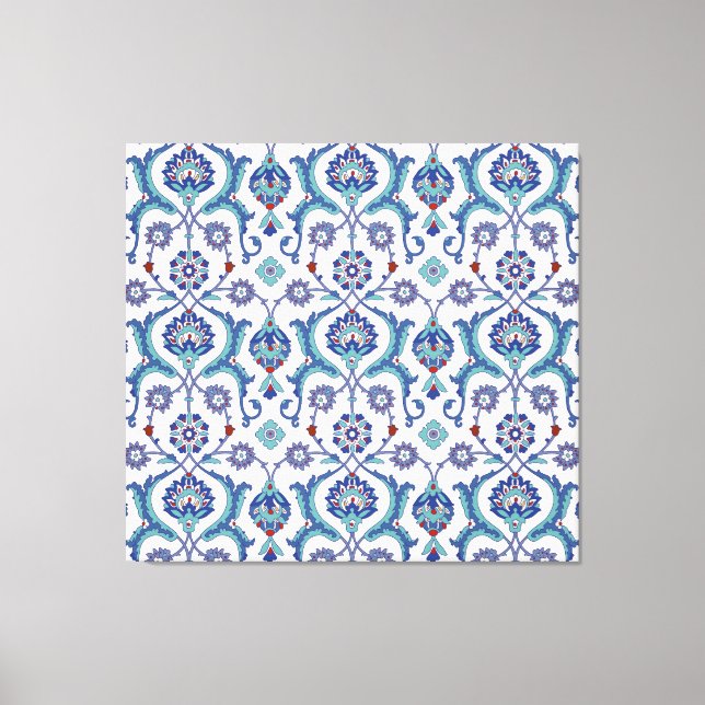 Blommigt Ornament: Traditional Arabiska Mönster. Canvastryck (Framsida)