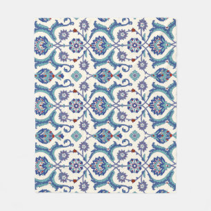 Blommigt Ornament: Traditional Arabiska Mönster. Fleecefilt
