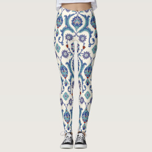 Blommigt Ornament: Traditional Arabiska Mönster. Leggings