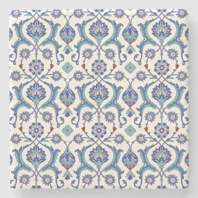 Blommigt Ornament: Traditional Arabiska Mönster. Stenunderlägg (Framsidan)