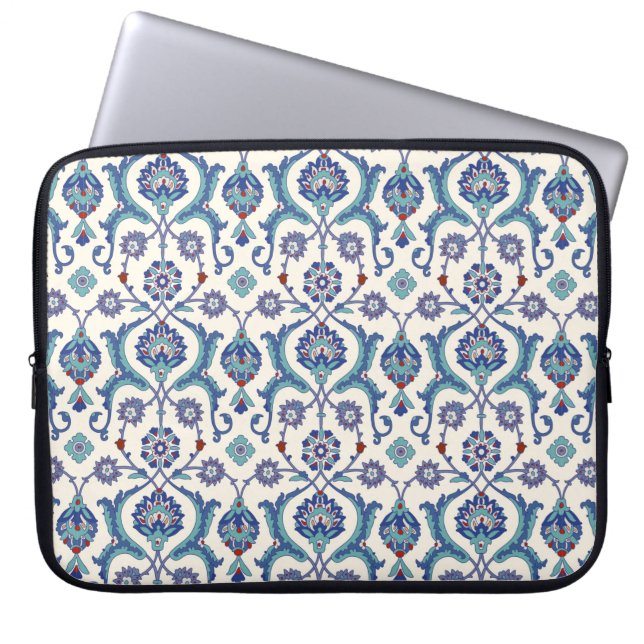 Blommigt Ornamental mönster. Traditionell arabisk  Laptop Fodral (Framsidan)