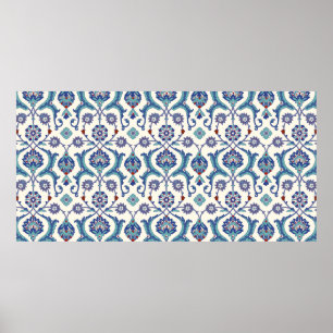 Blommigt Ornamental mönster. Traditionell arabisk Poster